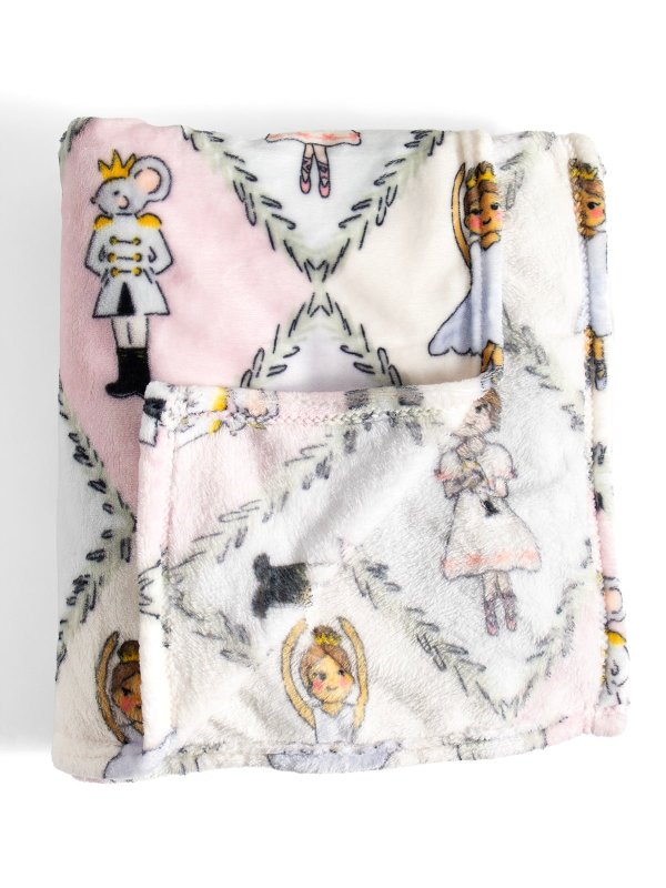 Nutcracker Christmas Fleece Throw Blanket