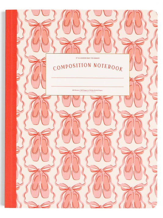 Ballet Slippers & Bows Dancer Composition Notebook
