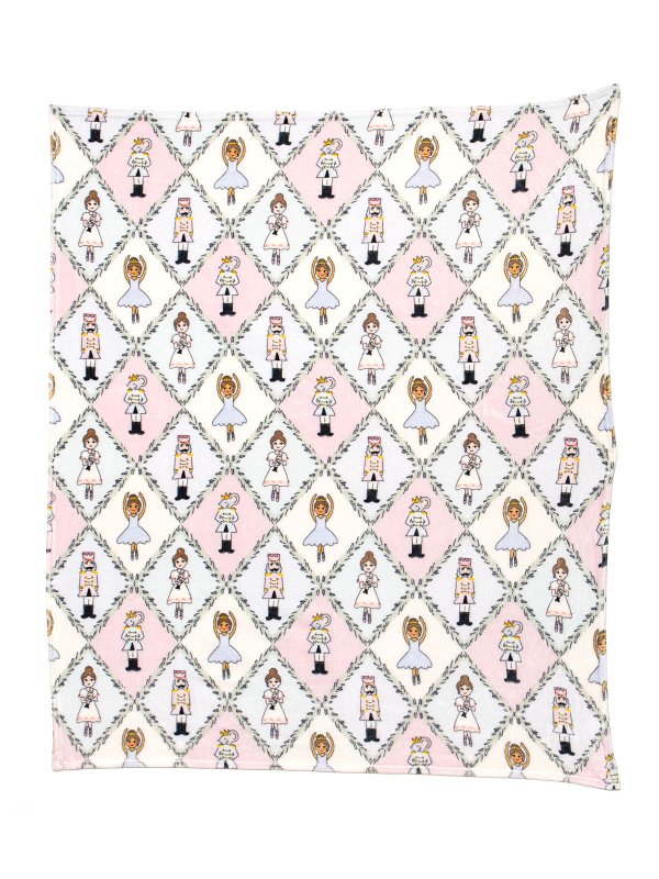 Nutcracker Christmas Fleece Throw Blanket