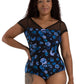 Coastal Bloom Coral Leotard