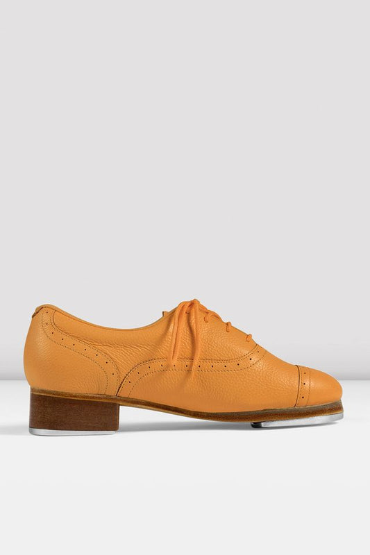 Ladies Jason Samuels Smith Pebble Leather Tap Shoes - Orange