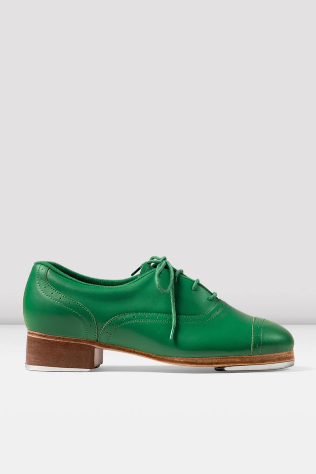 Ladies Jason Samuels Smith Smooth Leather Tap Shoes - Emerald Green