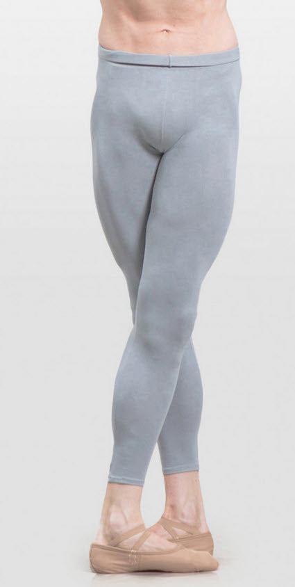 Men's grey footless tights for dance