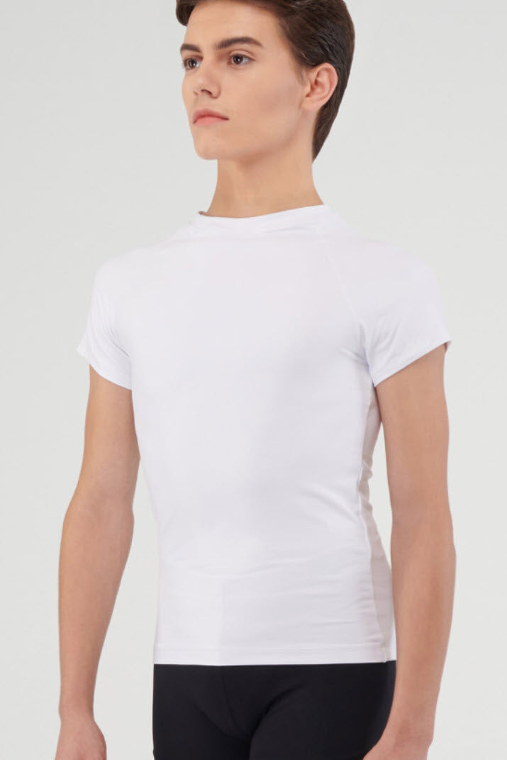 White Alpin dance youth short sleeve T-shirt