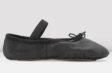 Dansoft Youth Leather Full Sole Ballet Shoe - Black
