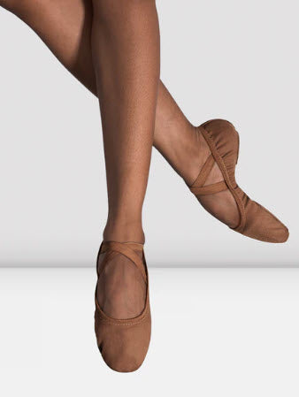 Performa Stretch Canvas Ballet Shoes - COFFEE / COCOA