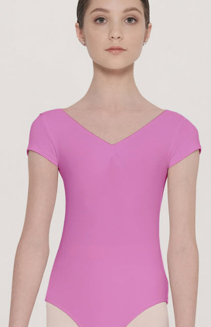 Candide Youth Short Sleeve Leotard (Rose)