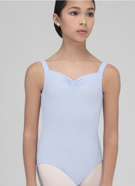 Faustine Youth Pinch Front Tank Leotard (Sky Blue)