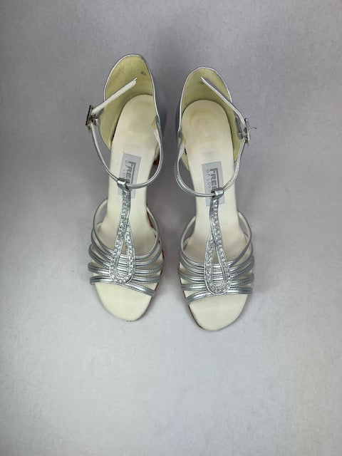 Freed silver Audrey 2.5" heel Latin ballroom shoe