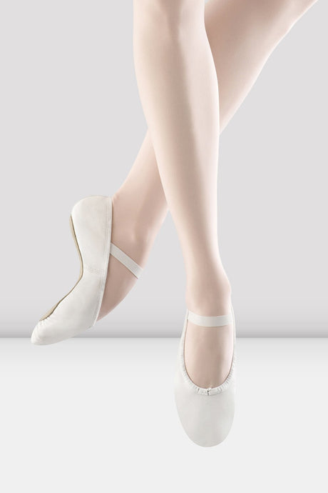 Dansoft Leather Full Sole Ballet Shoes - White