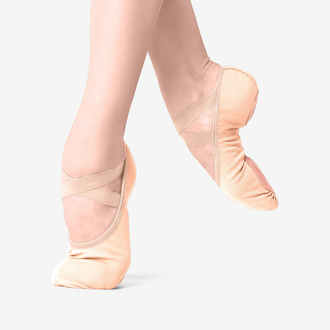 Bliss Stretch Canvas Ballet Slipper - Light Pink