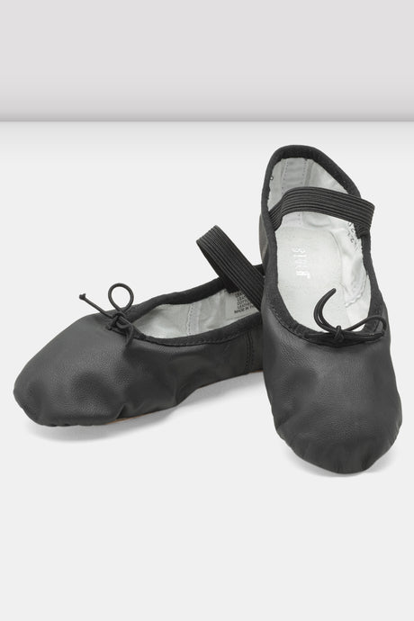 Dansoft Leather Full Sole Ballet Shoes - Black