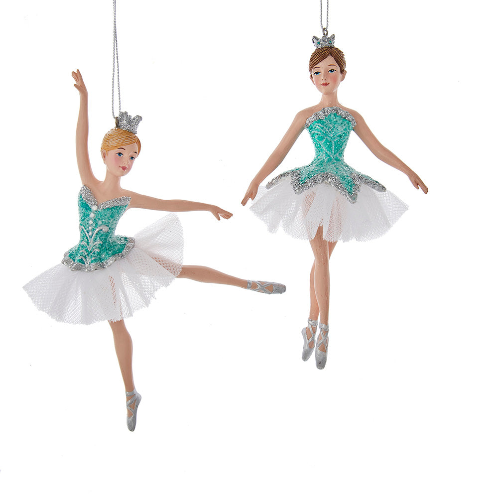 Silver/Turquoise Ballerina Ornament